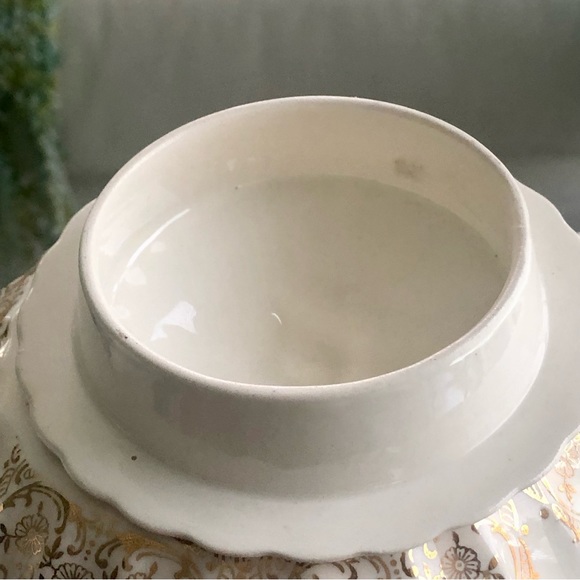 Vintage Shabby Chic Teapot Large Pink Rose Gold Filigree - Picture 5 of 7